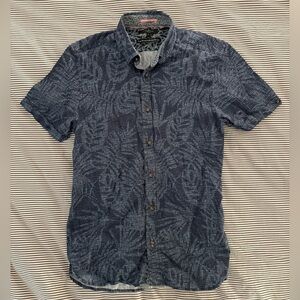 Ted Baker Blue Tropical Casual Button Down Shirt